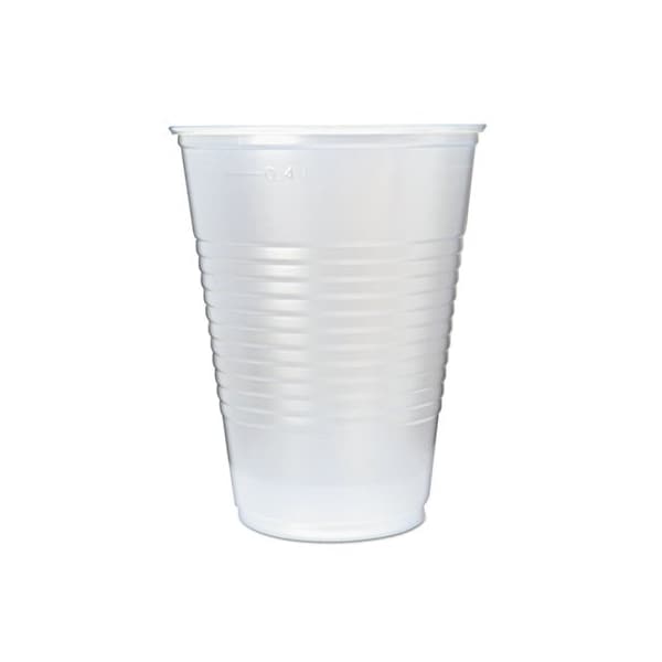 Fabri-Kal RK RIBBED COLD DRINK CUPS, 16OZ, TRANSLUCENT, 50/SLEEVE, 20 SLEEVES/CARTON, PK1000 RK16 - main